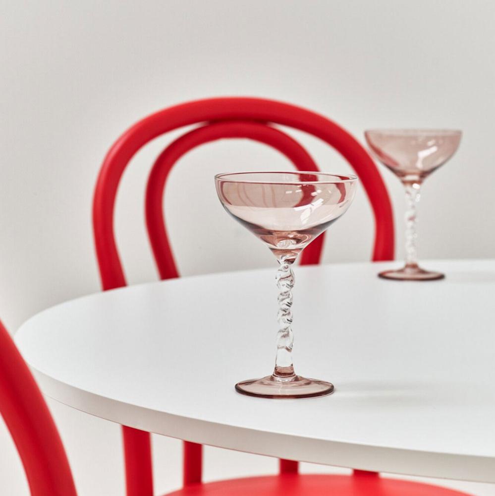 Set of champagne coupes