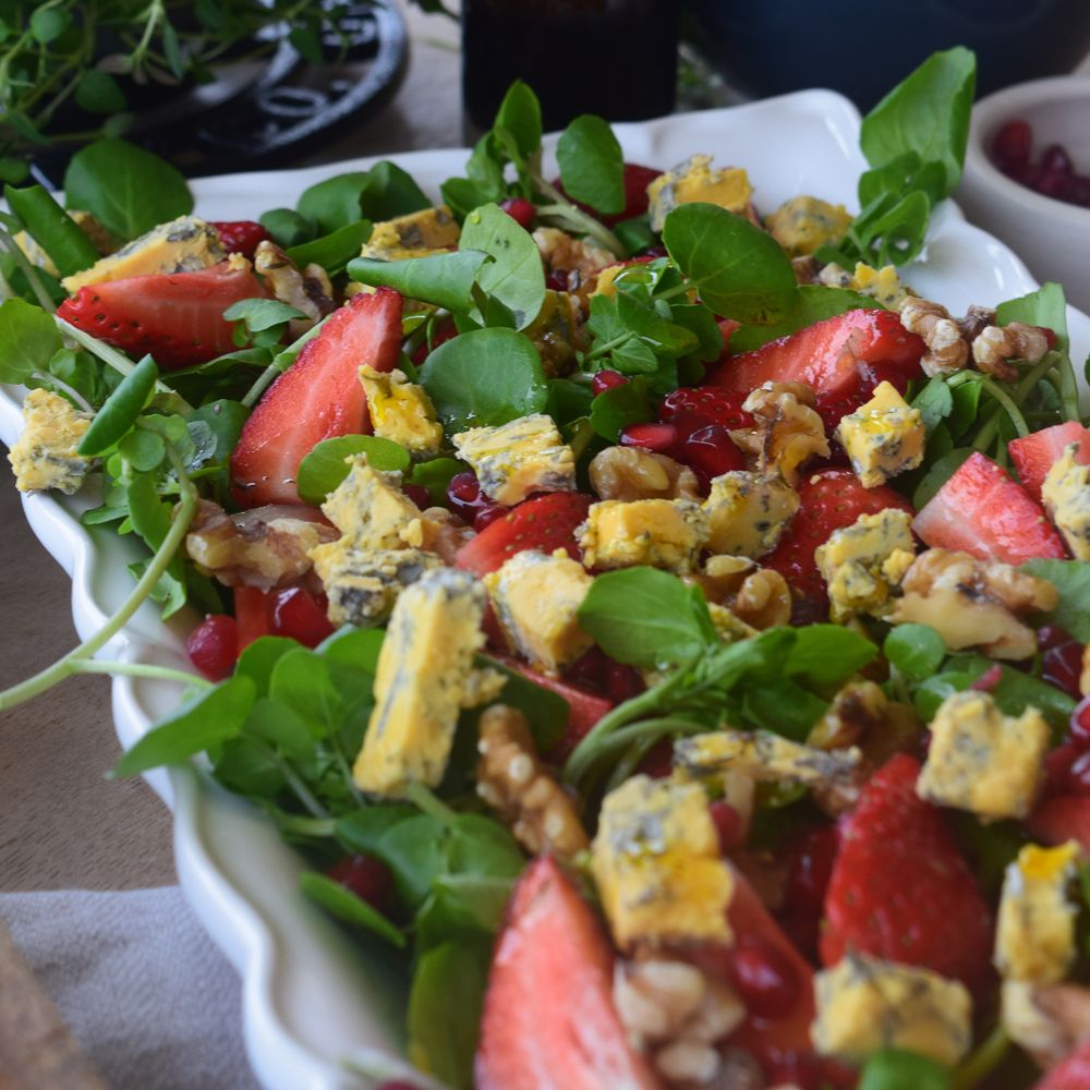 Strawberry & Harrogate Blue Salad