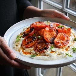 Charlie & Ivy's Whipped Feta with Griddled Apricots recipe