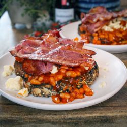 Spicy Chorizo Posh Beans on Toast 