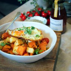 Charlie & Ivy's Sweet Potato & Halloumi Peri-Peri Hash Recipe
